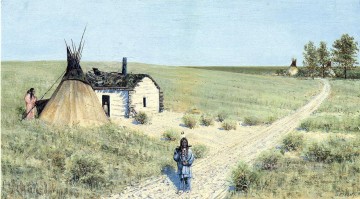  Americanos Pintura - Fort Totten Trail nativos americanos de las Indias Occidentales Henry Farny